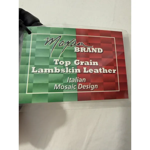 Vintage Maxam Women’s Black Lambskin Leather Jacket Italian Mosaic Size M NWT - Image 14