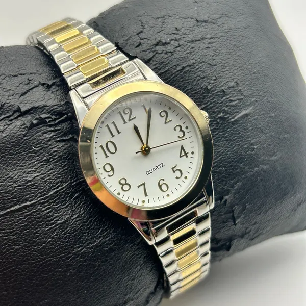 Accutime Watch Corp Two-tone St. Steel Women’s Watch Working New Battery - Image 3