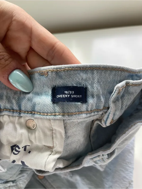 GAP Light Blue Distressed Denim Cutoff Shorts - Women's - Image 5