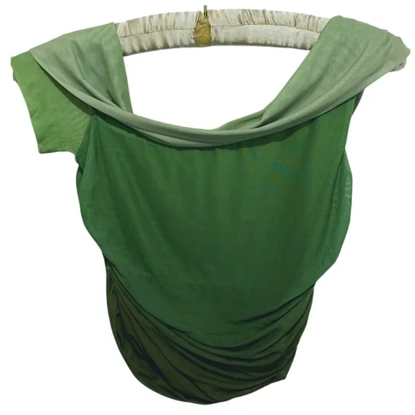 Bardot Aurelia Mesh Off Shoulder Top Womens Medium Green Ombre Y2K Fairy Rave - Image 4