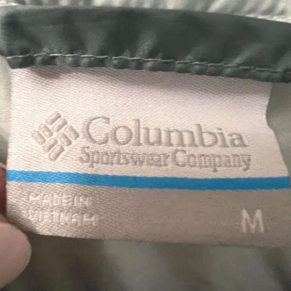 Columbia Morning View Windbreaker Mock Neck Jacket Size M Green Colorblock - Image 4