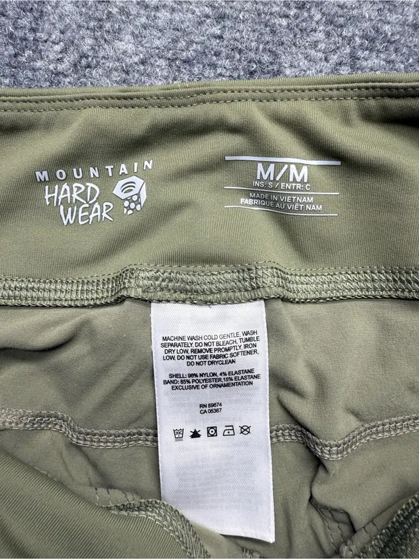Mountain Hardwear women's Medium Olive Green Active Stretch outdoors Pants - Image 3
