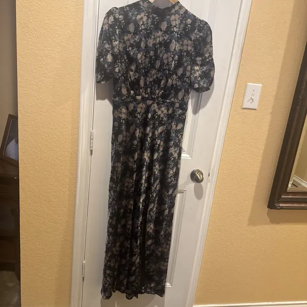 Astr The Label Floral Mock Neck Maxi Dress Sz L - Image 5