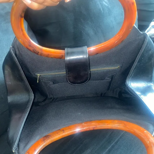 Vintage 80s Handbag 👝 Black - Image 3