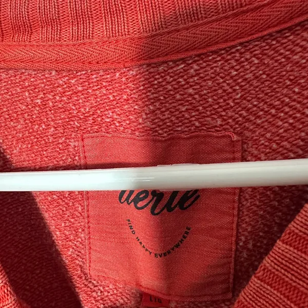 Aerie Down to Earth Sweatshirt L Red Mind In The Mtns Graphic Ribbed Pullover‎ - Image 3