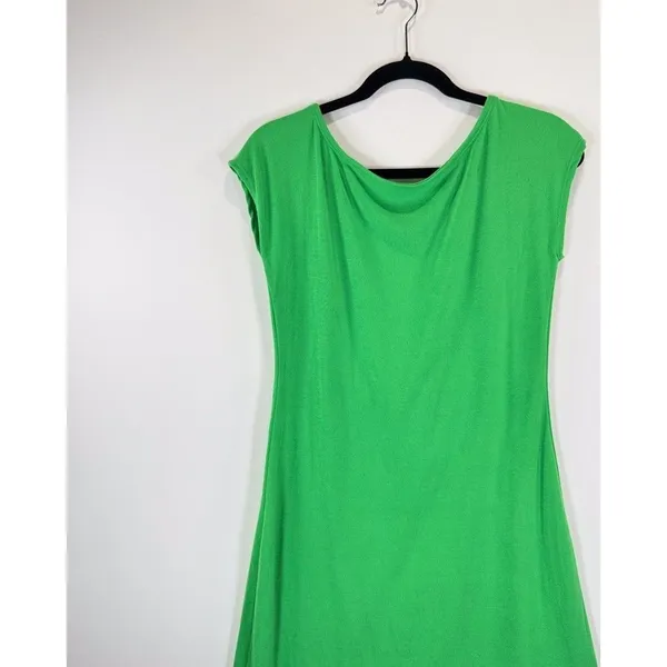 FP Beach Womens Dress Green Rosalia Low Back Mini Short Sleeve A Line Medium - Image 7