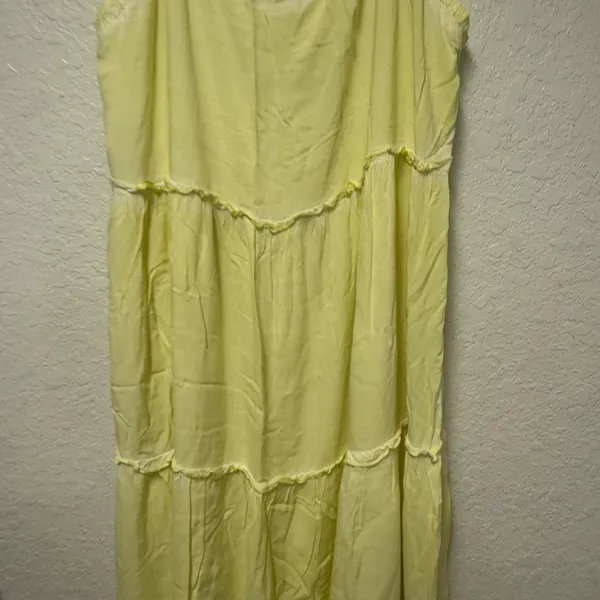 SATURDAY SUNDAY by Anthropologie Yellow Sleeveless Maxi Dress Size XL - Image 10