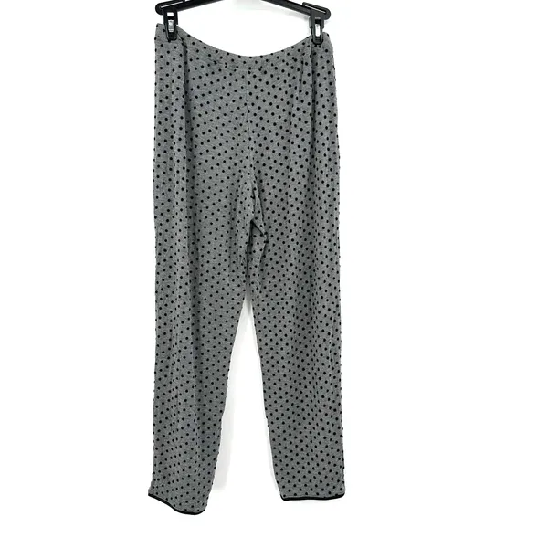 Soma size XS gray black‎ polka dot button up pajama set long sleeve pants - Image 6