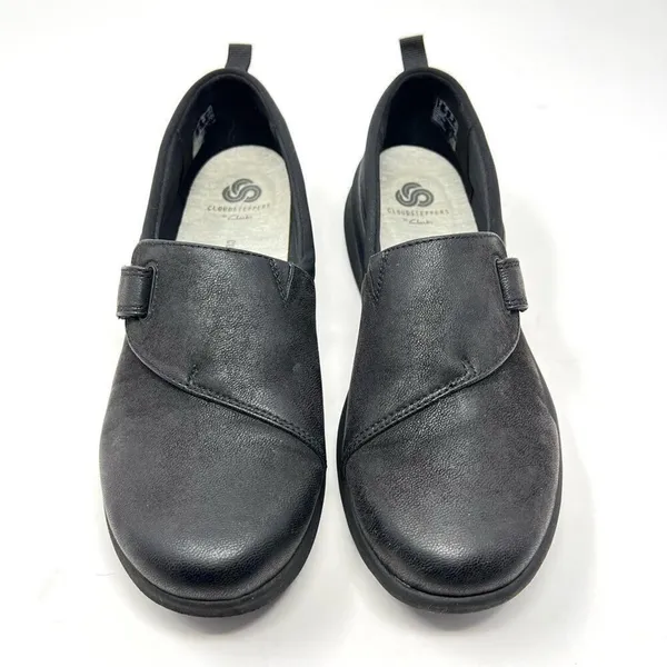 Clarks Cloudsteppers Black Sillian 2.0 Ease Adjustable Strap Slip On Shoes 7.5 - Image 3
