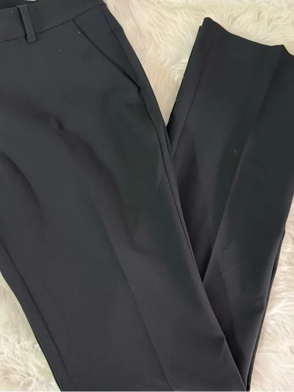 Express Super Soft Mid Rise Bootcut Pants Black Size 12 Long - Image 8