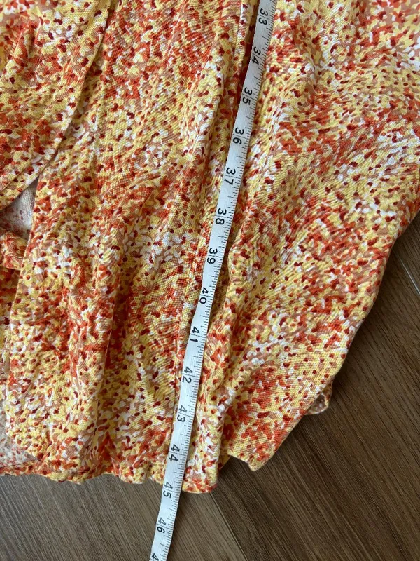 Japna Orange Patterned Dress - Size Small - Image 5