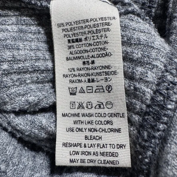 We‎ The Free Free People Grey Ribbed Dolman Sleeve Boat Neck Relaxed Top XSmall - Image 6