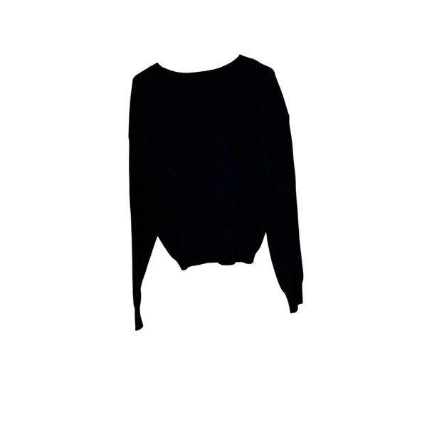 Rachel Zoe‎ Women's Sweater Long Sleeve Cropped Knit Pullover Black Large NWT - Image 7