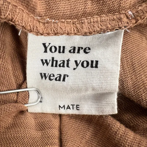 MATE The Label Dana Midi T-Shirt Dress 100% Organic Cotton Clay Size XS - Image 8