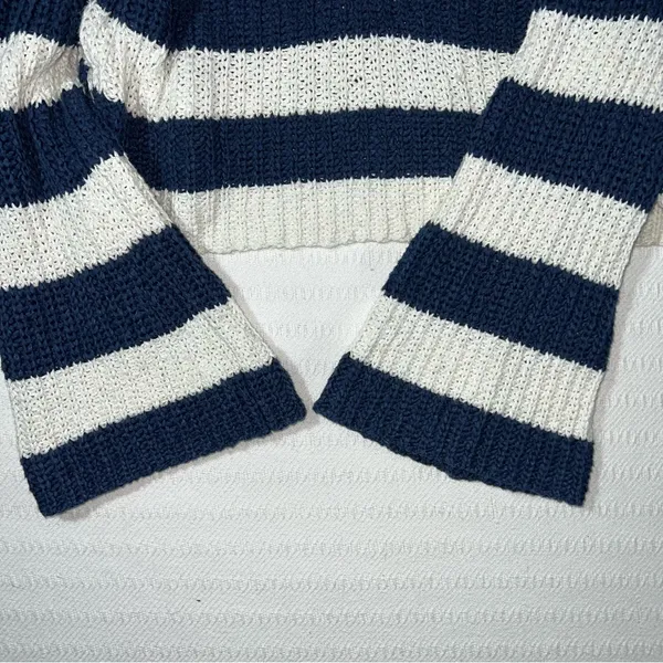 Anthropologie Pilcro Striped Henley Pullover Sweatshirt Women’s S Oversized - Image 6