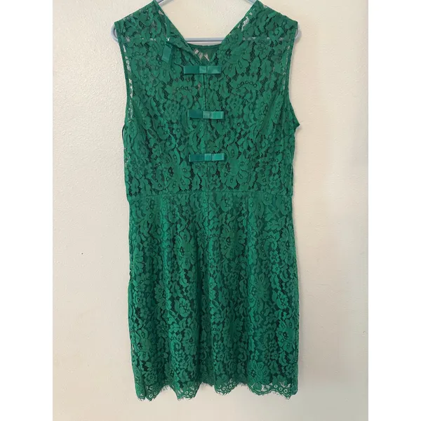 Alexia Admor kelly green lace overlay dress women's large - Image 2