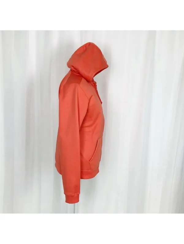 Under Armour Orange Full Zip Hoodie Athletic Sweatshirt‎ Jacket - Image 6