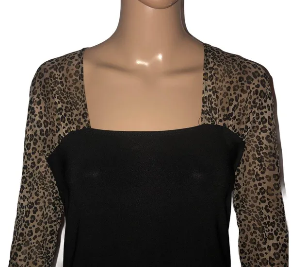 Dressbarn Leopard Print Top - Image 2