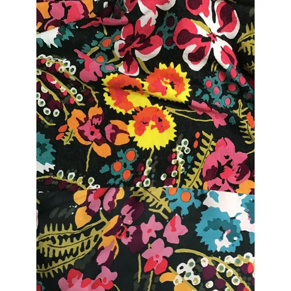 Women’s Loft Ruffle Mock Neck Multicolor Sleeveless Floral Size Medium - Image 4
