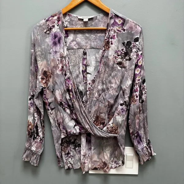 ALLSAINTS Penny Lucia V Neck Top 6 - Image 3