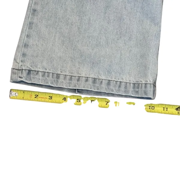 Rewash Super High Rise Vintage Flare Jeans Light Wash Pleated Front Size 7 28 - Image 6
