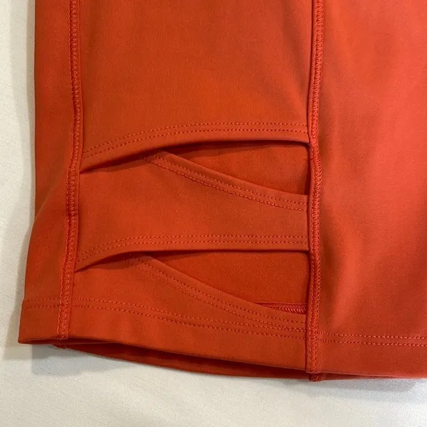 NANETTE LEPORE Orange Compression Activewear Bike Spandex Shorts Size Small - Image 3