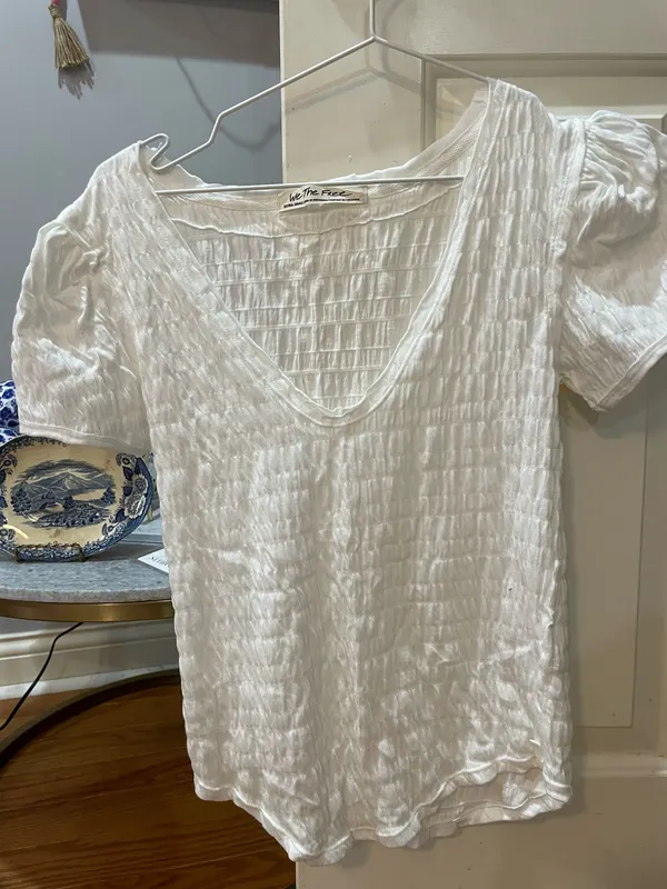Free People White Sugar Cube Tee Optic size XS - Image 2