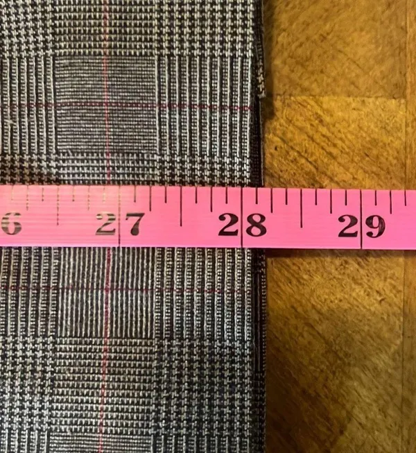 Brown Red Plaid Womens Small Custom Made Peplum Button Up Retro 1951 Suit OOAK - Image 15