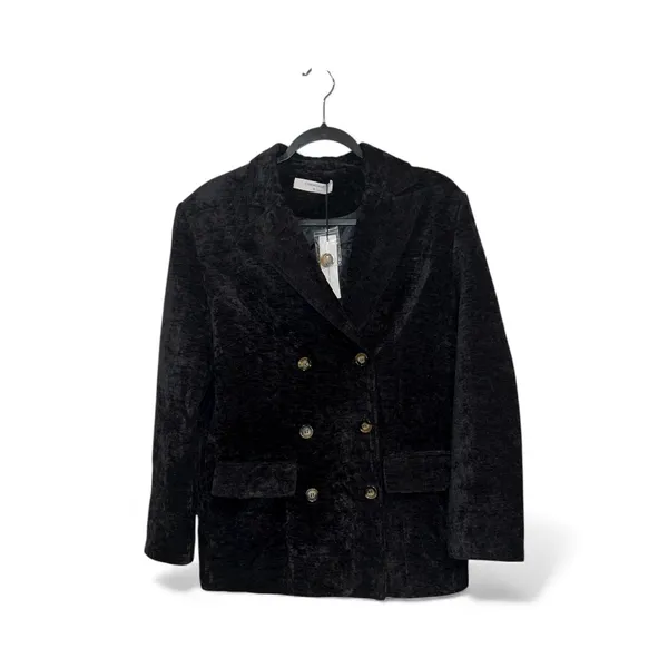 COMMENSE Retro Velvet Blazer COLOR - Black, Size Small NWT Oversized - Image 2