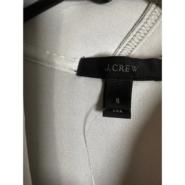 J.Crew Womens Gray Scuba Neoprene Hooded‎ Zip Up Jacket Sweat-Wicking S - Image 7