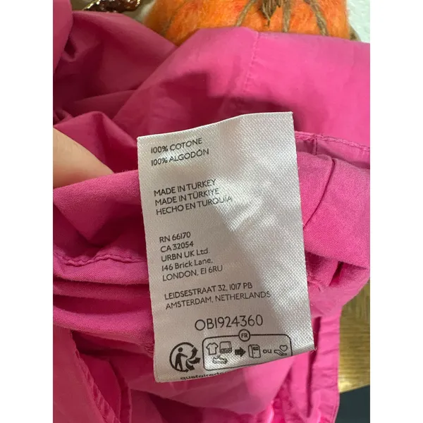ANTHROPOLOGIE Pollie Short Sleeve Swing Tunic Mini Dress in Pink Size Medium - Image 10