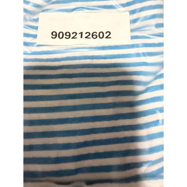 Vintage Blue White Striped Floral Embroidered Snap Front Duster House Dress XL - Image 3