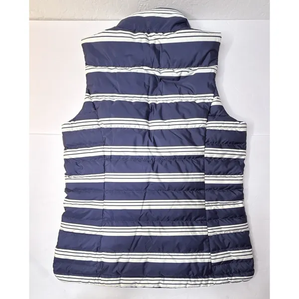 Lands End Women Sz M Blue Striped 600 Goose Down Puffer Vest Sailor Nautical New - Image 15