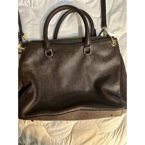 Calvin Klein Cross Body Purse Brown - Image 2