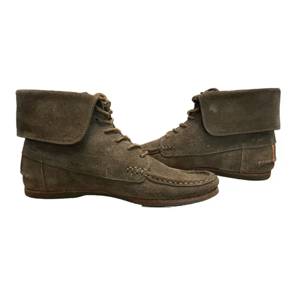 Frye Quincy Chukka Brown Suede Leather Laced Boat Deck‎ Boots shoes Sz 7 M - Image 2