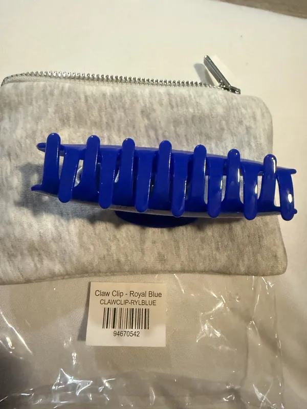 PARKE Claw Clip with Pouch Royal Blue NIP - Image 3