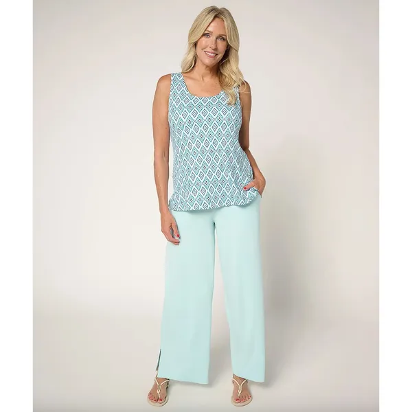 Cuddl Duds Flexwear Straight Leg Lounge Pant Size L Lightweight Casual Coastal - Image 2