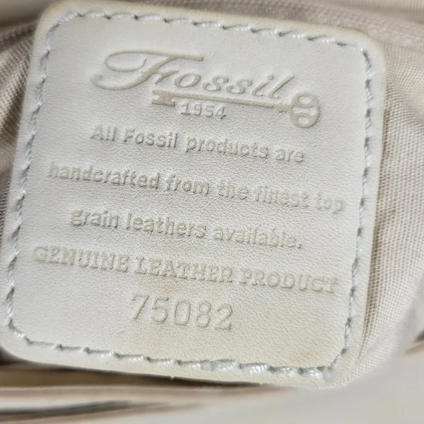 Vintage Fossil Crossbody Bag #75082 Medium Cream Soft Leather Adjustable Strap - Image 2