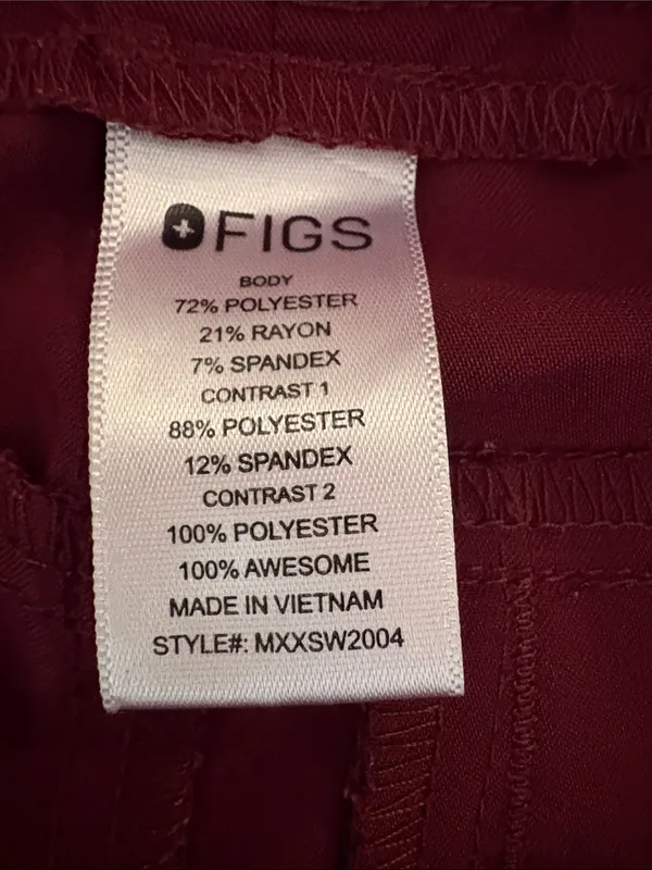 FIGS Technical Collection Joggers in Burgundy - Image 6