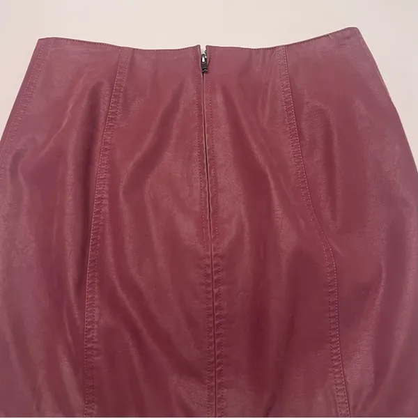 Free People Vegan Suede‎ Modern Femme Mini Skirt in Pressed Pink Flowers Size 4 - Image 10