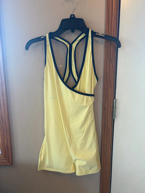 🆕🌙Missguided Yellow & Navy Wrap Romper - Image 7
