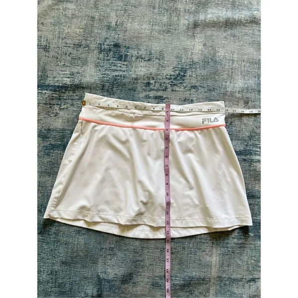 Fila White Peach Pink Athletic Golf Skort Medium - Image 7