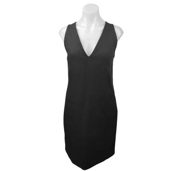 Aritzia Babaton Black Sleeveless V-neck Mini Office Tank Sheath Dress Size 4 - Image 2