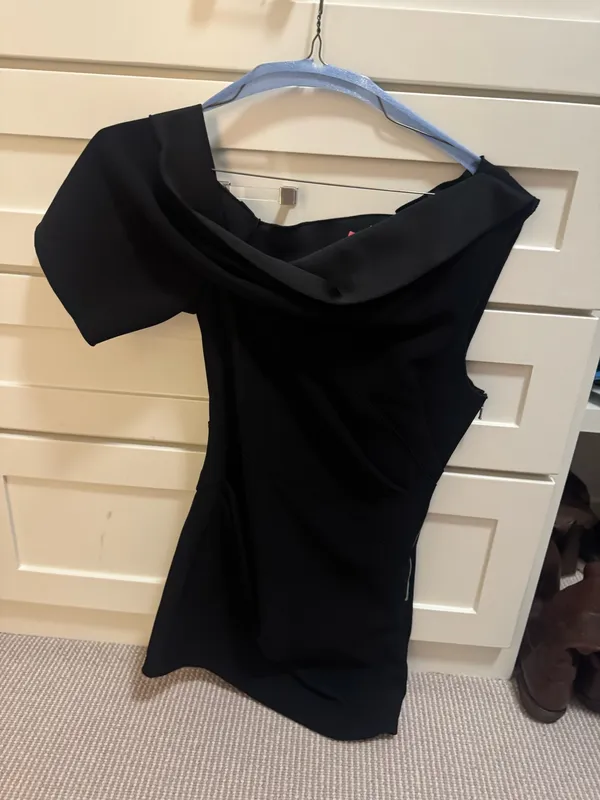 Acler Juniper One shoulder mini black dress - Image 4