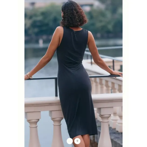By Anthropologie Sleeveless Square-Neck Knit Midi Dress - Image 2