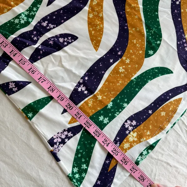 Women's NEW Purple Green Gold Striped Short Sleeve Tee Size XL #260484 - Image 4