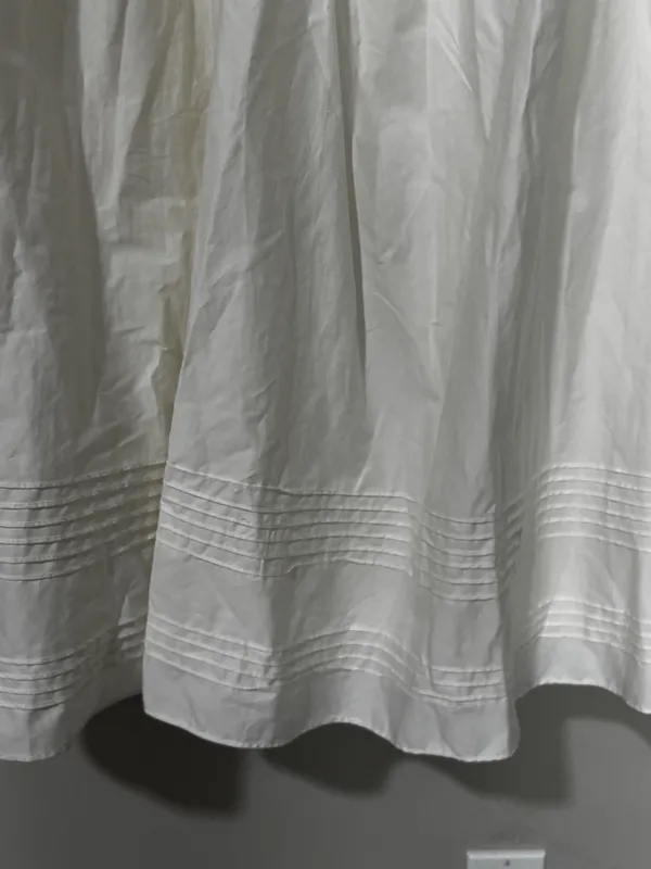 HOUSE OF CB HATTIE White Pin Tuck Cotton Midi Sundress Size XL - Image 4