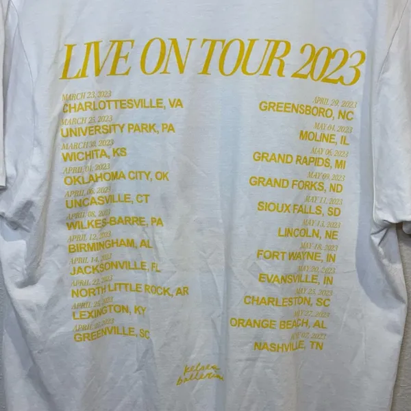 Kelsea Ballerina shirt‎ womens white shirt sleeve country music hip hop Size M - Image 4