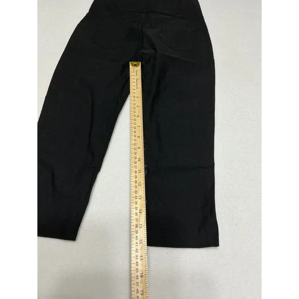 Yilakeni Womens XL XXL Black Lace Pants High Waist 3 Button Straight Leg NWT - Image 7