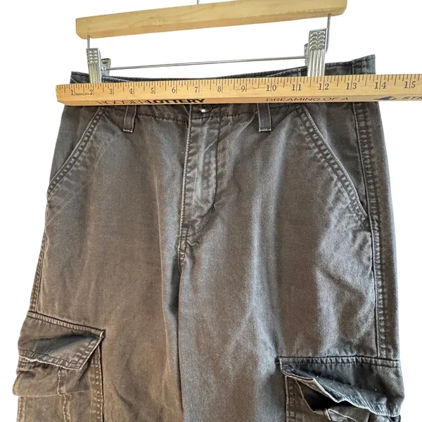 Levi's 94 Baggy Cargo Pants Gray‎ Women's 25x30 Utility Y2K Streetwear Grunge - Image 6